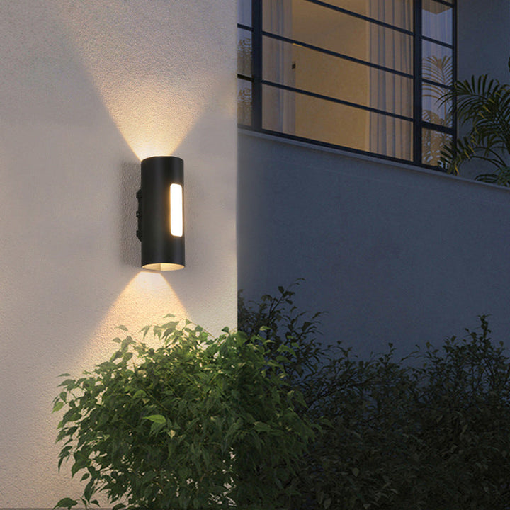 Lámpara de Aplique de Pared LED para Exterior Impermeable de Forma Cilíndrica de Acrílico de Simplicidad Moderna 