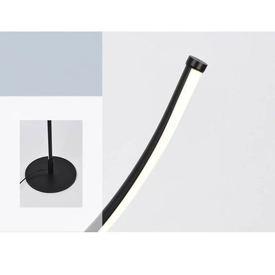 Minimalist Line 1-Light Bending Line LED Floor Lamps