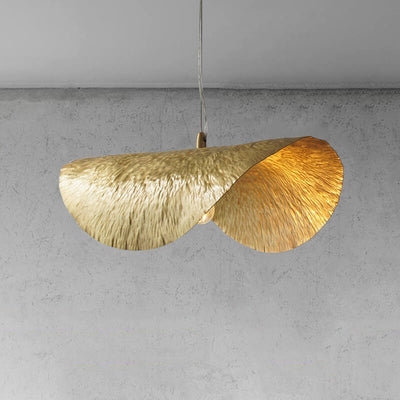 Golden Lotus Leaf Shaped Pendant 1-Light Pendant Light