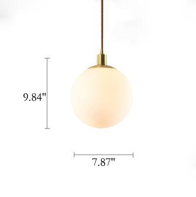 Nordic Minimalist Milky White Glass Ball 1-Light Pendant Light