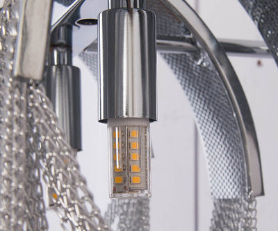 Postmoderne Luxus-Aluminium-Ketten-Quaste 2-Licht-Wandleuchte