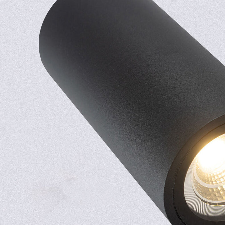 Moderne minimalistische 2-flammige Outdoor-Wandleuchte aus wasserdichtem Aluminium und Glas in Zylinderform für die Terrasse 