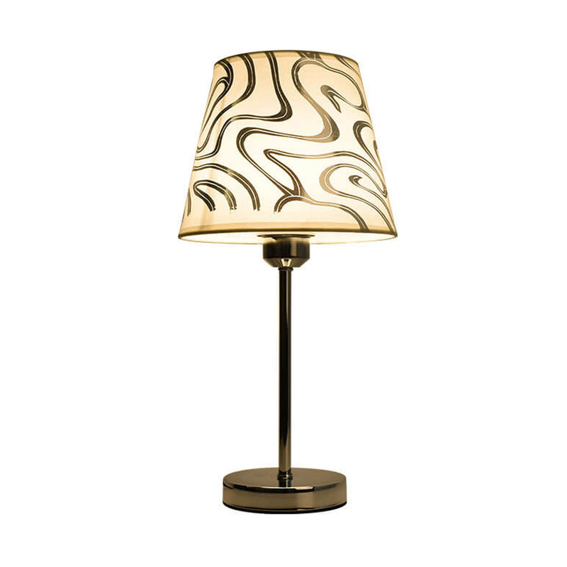 Lampe de table européenne rétro en tissu à 1 lumière 