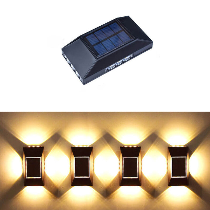 Lampe murale à LED solaire pour éclairage extérieur de jardin 