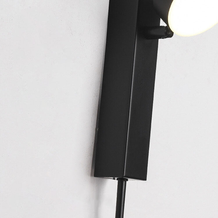 Lámpara de pared LED USB con base rectangular redonda minimalista nórdica 