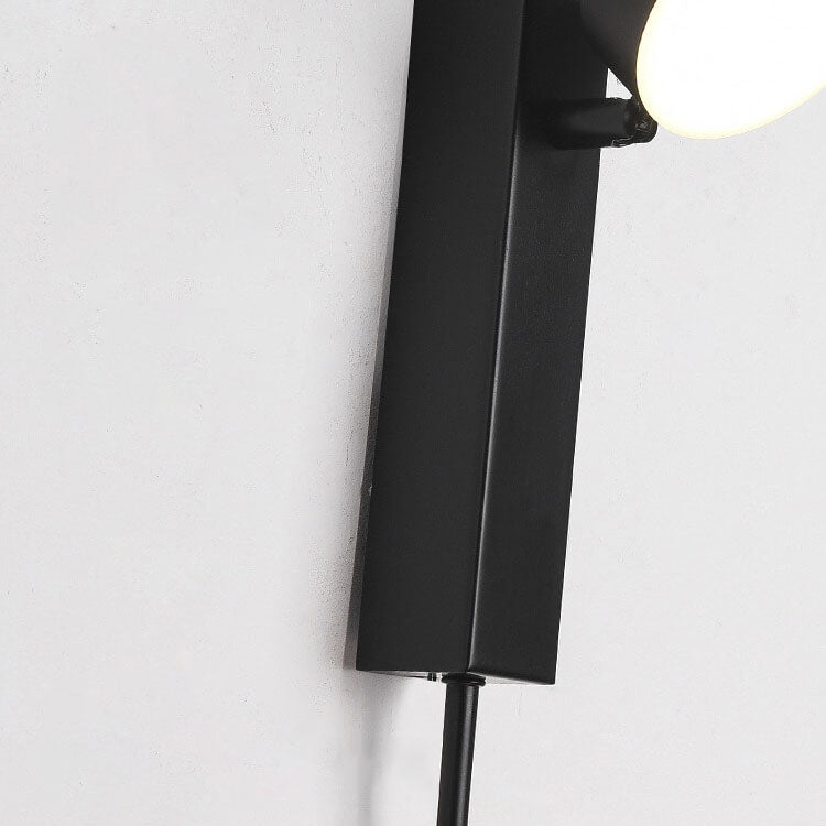 Nordische minimalistische USB-LED-Wandleuchte mit runder rechteckiger Basis 