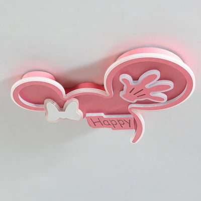 Cartoon Creative Minnie LED Kids Flush Mount Ceiling Light