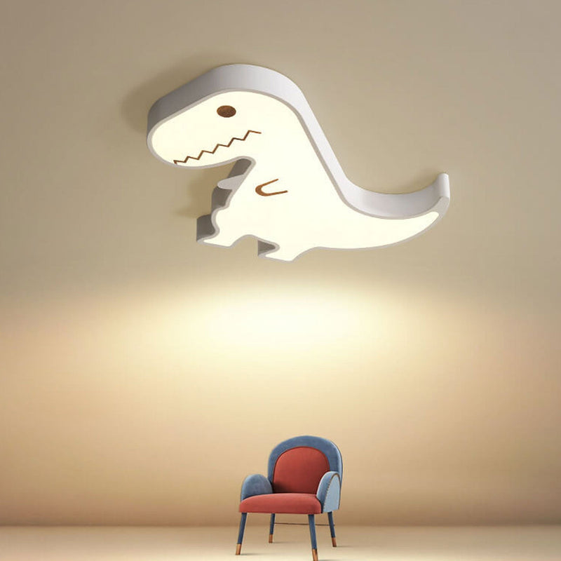 Cartoon Creative Metal Dinosaur LED Flush Mount Ceiling Light