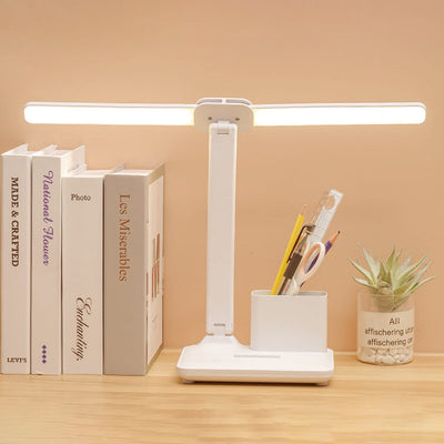 Lampe de Table LED à Double Tête Créative avec Protection des Yeux et Angle Réglable 