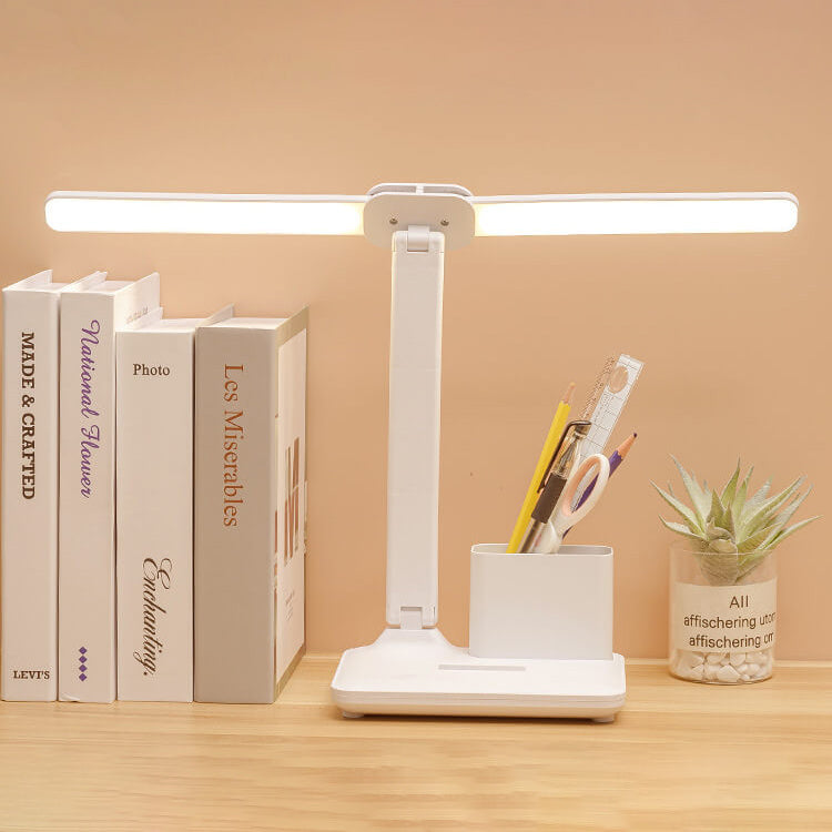 Lampe de Table LED à Double Tête Créative avec Protection des Yeux et Angle Réglable 