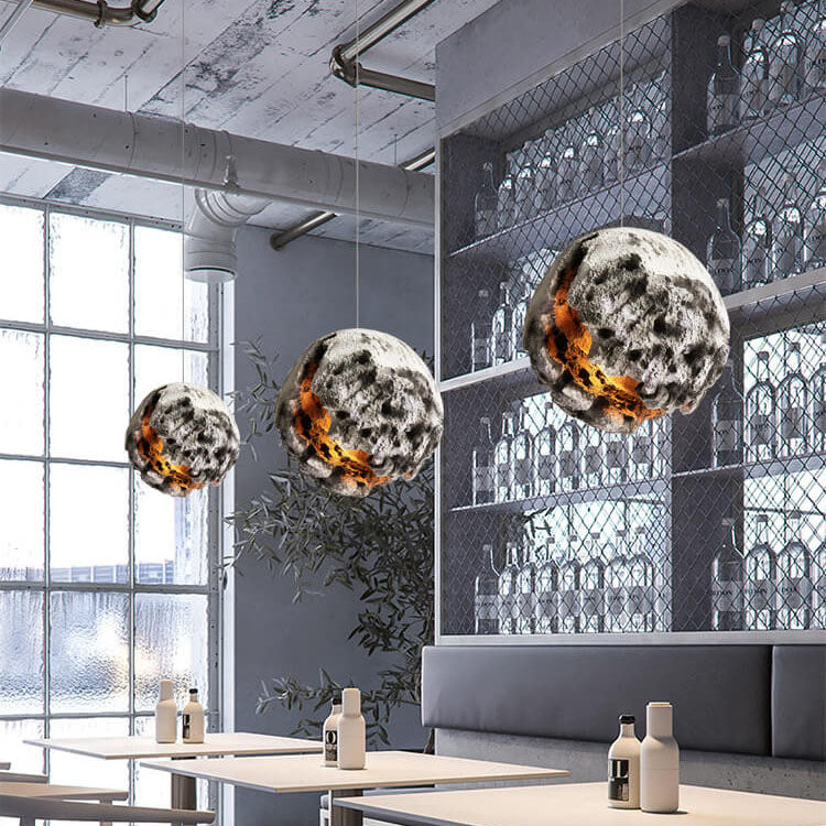 Industrial Style Creative Foam Planet 1-Light Pendant Light