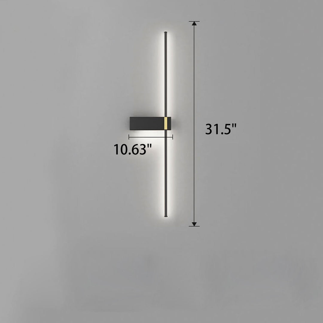 Lámpara de Aplique de Pared LED de Línea Larga de Hierro y Acrílico Minimalista Moderna 
