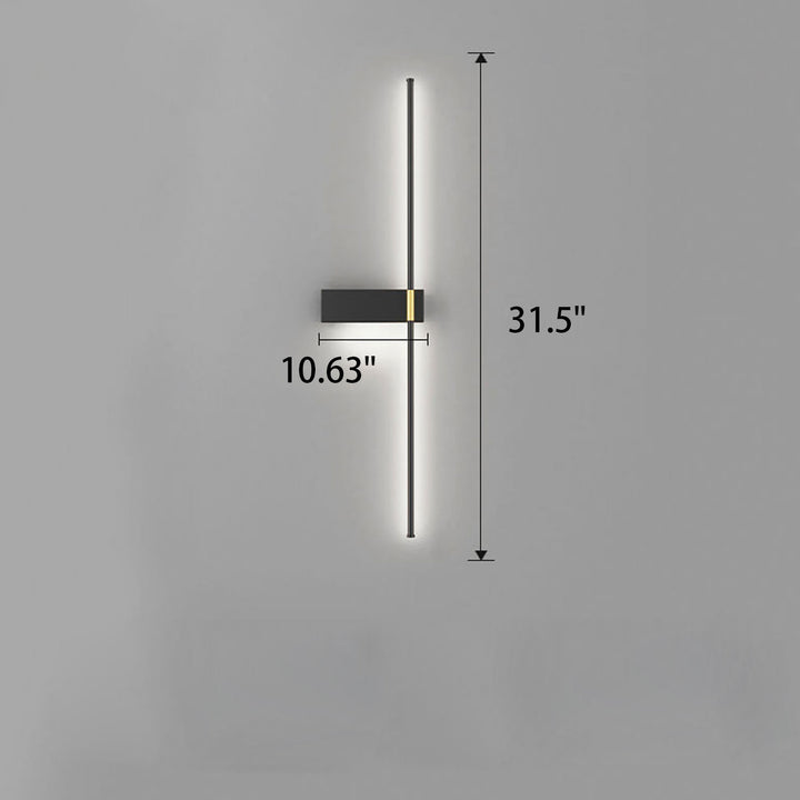 Lámpara de Aplique de Pared LED de Línea Larga de Hierro y Acrílico Minimalista Moderna 