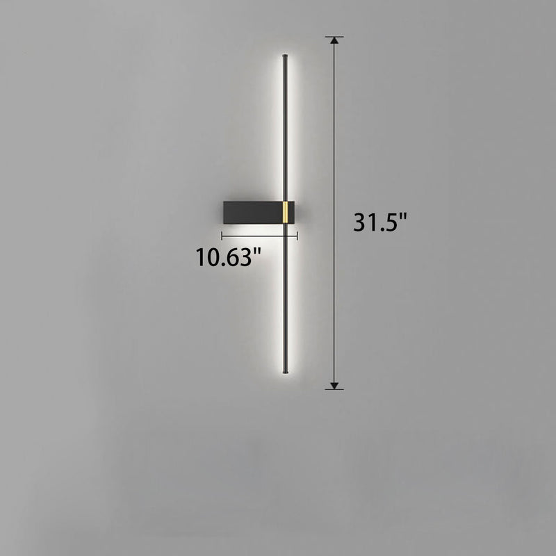 Moderne minimalistische lange Linie LED-Wandleuchte aus Eisen-Acryl
