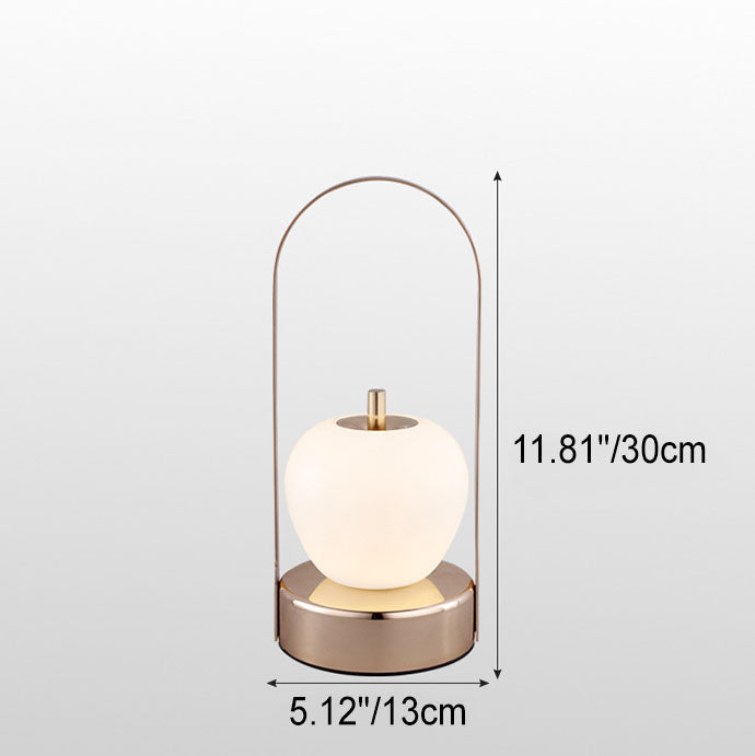 Creative Vintage Apple Shape Portable Rechargeable LED Table Lamp