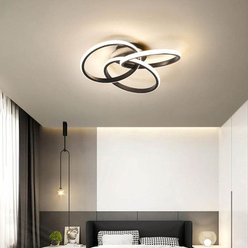 Nordic Light Luxus Ring Gestaffeltes Überlappungsdesign LED-Deckenleuchte 