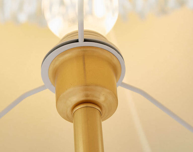 Lampe de Table à Franges Rétro Française en Cuivre à 1 Lumière 