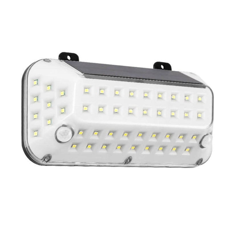 Lampe solaire extérieure à quatre côtés avec capteur humain, applique murale de jardin extérieure 