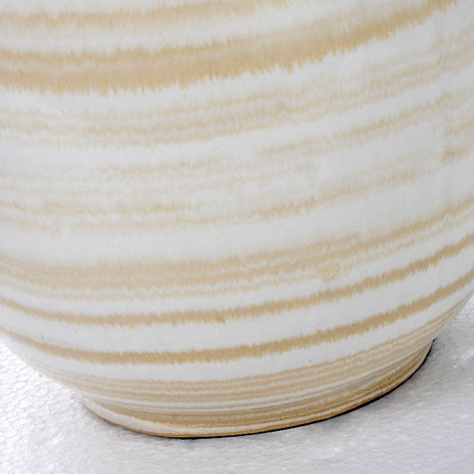Traditional European Oval Pot Ceramic Fabric Hardware 1-Light Table Lamp for Bedroom