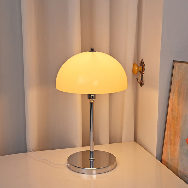 Lampe de table USB à LED en acrylique transparent en forme de dôme vintage nordique 