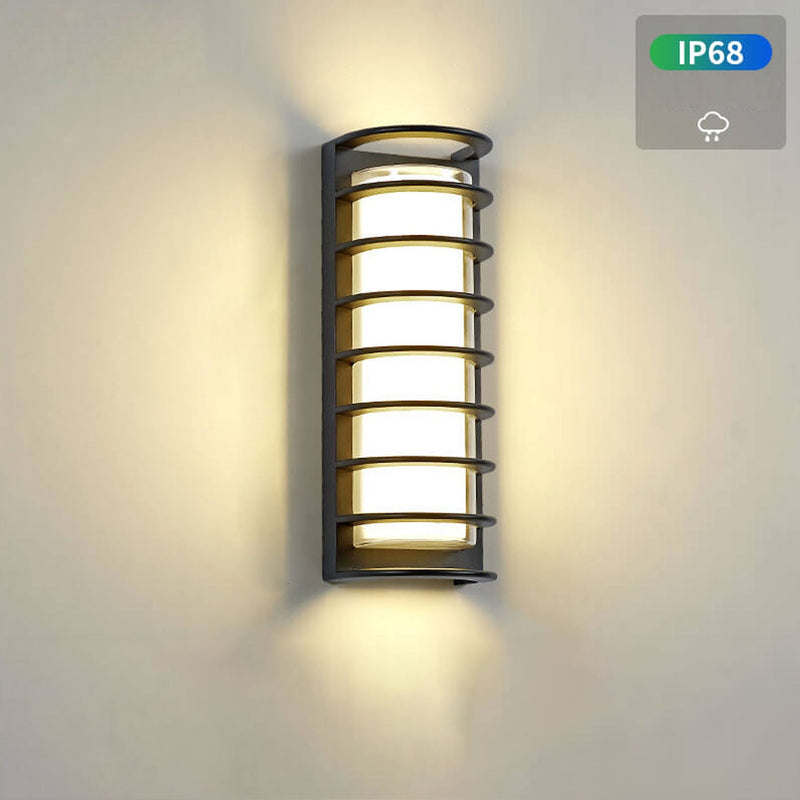 Modern Outdoor Column Waterproof LED Garden Wall Sconce Lamp