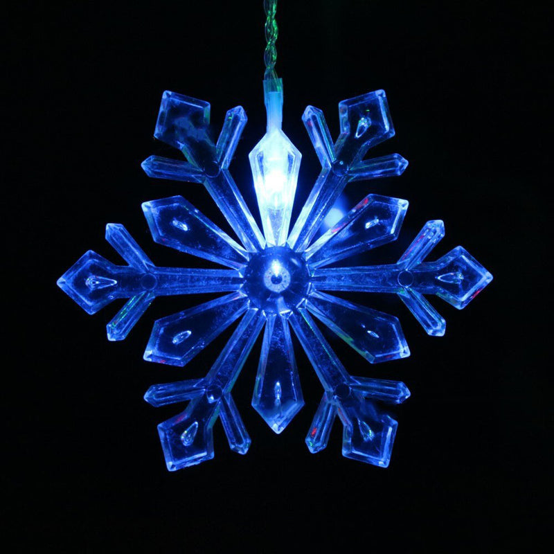 Télécommande flocon de neige guirlande lumineuse à LED clignotante décorative 