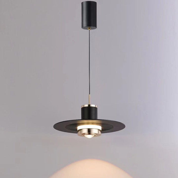 Moderne minimalistische Zylinder fliegende Untertasse Hardware LED Pendelleuchte für Wohnzimmer 