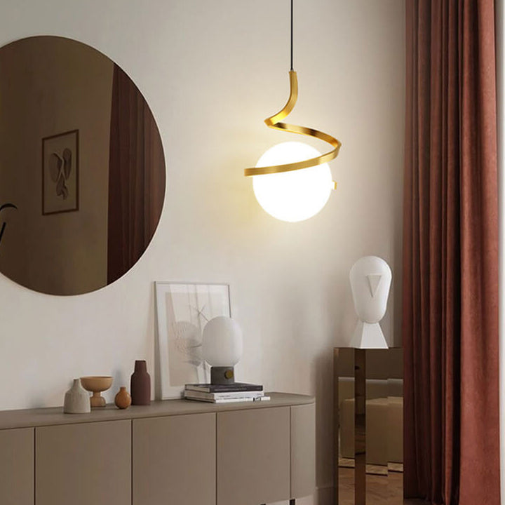Luz colgante LED de hierro forjado minimalista moderno 