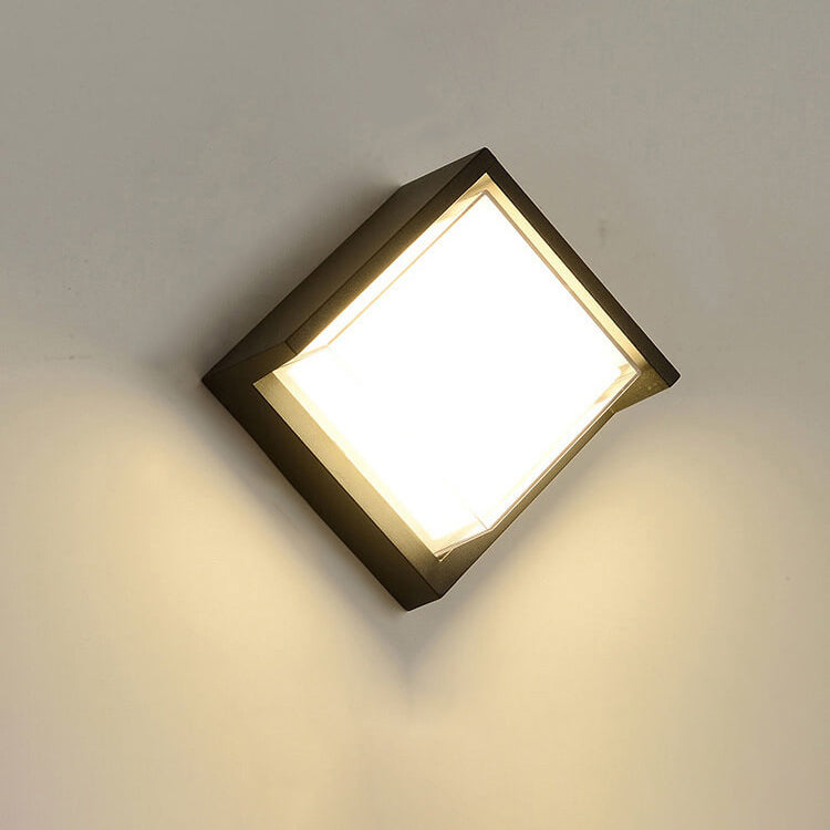 مصباح شرفة LED مقاوم للماء من الألومنيوم بتصميم هندسي عصري وإبداعي 