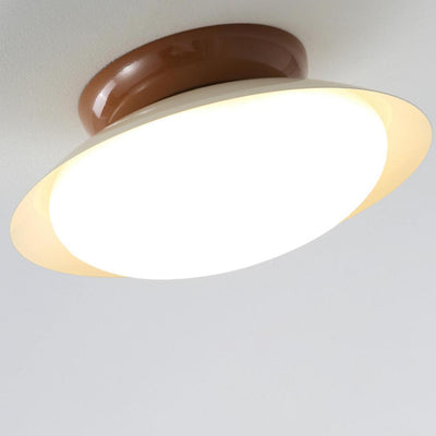 Modern Simplicity Round Hardware PE LED Semi-Flush Mount Ceiling Light For Bedroom