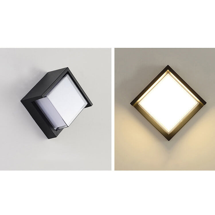 Modern Creative Geometry Aluminum Outdoor Waterproof LED Wall Sconce Lamp