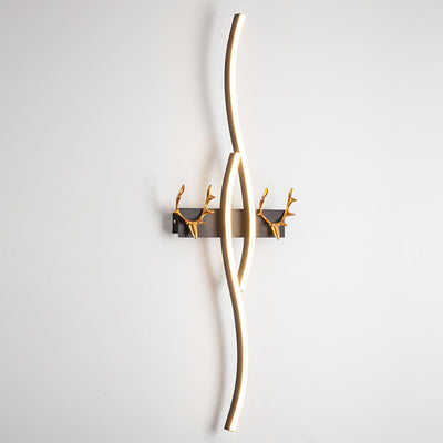 Applique Murale LED Nordic Light Luxury Strip Curve Antler 