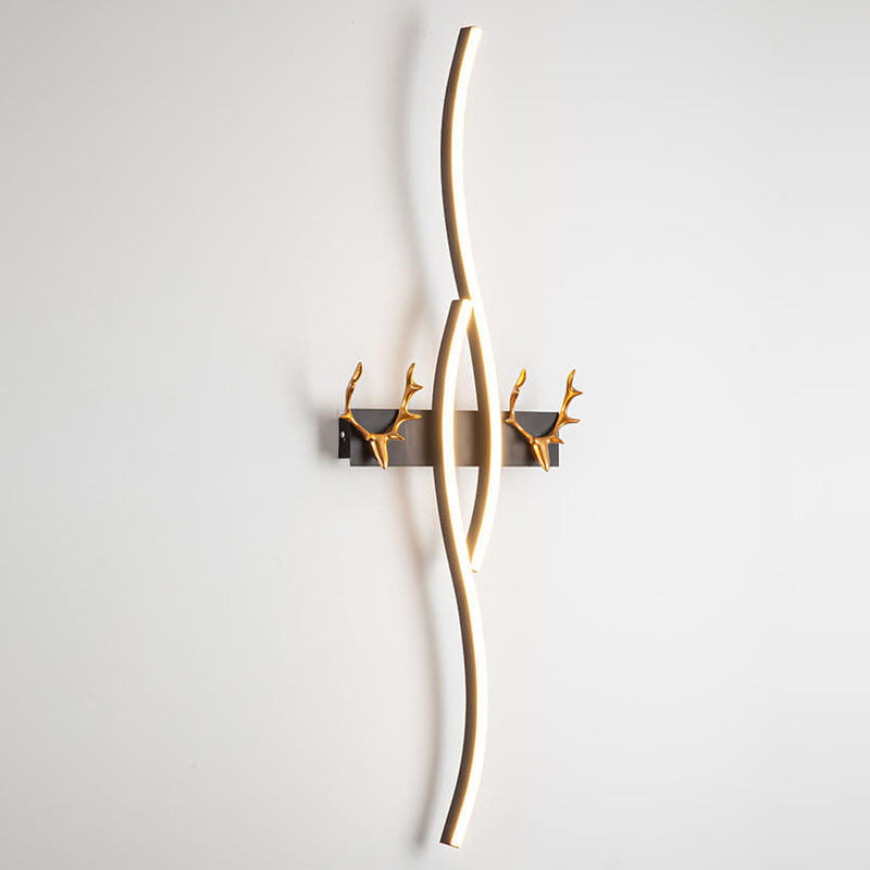 Applique Murale LED Nordic Light Luxury Strip Curve Antler 