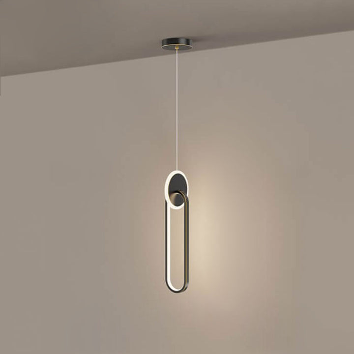Lámpara colgante LED de 1 luz de cobre minimalista moderna 