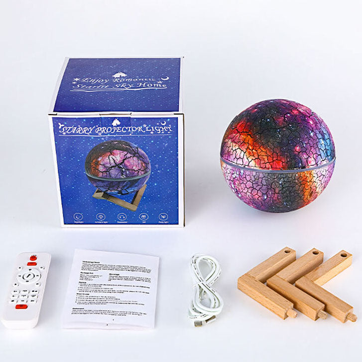 Creative Cracked Planet USB Bluetooth Musique Étoile Projection Veilleuse LED Lampe de Table 