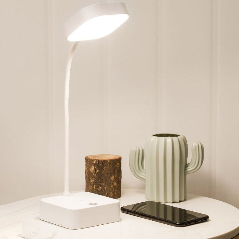 Lámpara de escritorio LED de cuidado ocular táctil plegable recargable cuadrada simple 