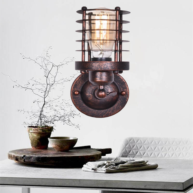 Northern Retro Industrial Wandleuchte aus Schmiedeeisen mit 1 Leuchte 