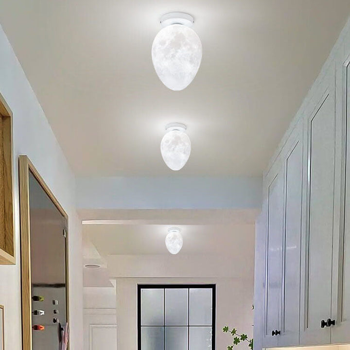 Conception d'œuf créatif nordique 1 lumière semi-encastrée plafonnier 