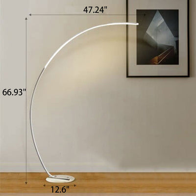 Minimalist Curved Line LED Aluminum Standing Floor Lamp