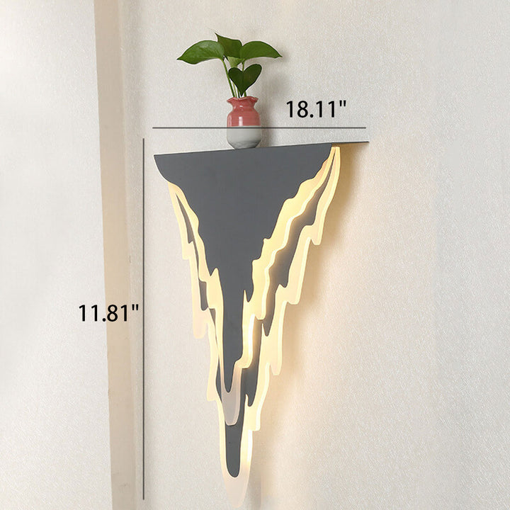 Lámpara de pared interior de acrílico de forma irregular de arte de hierro nórdico 