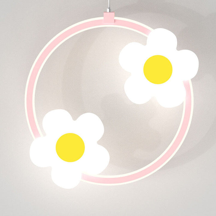 Moderne Einfachheit Runde Rechteckige Blumen Eisen Acryl LED Pendelleuchte Für Schlafzimmer 