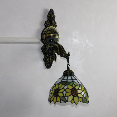 Vintage Stained Glass Tiffany Multi Style 1-Light Wall Sconce Lamp