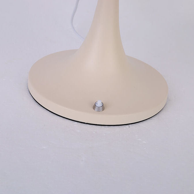 Lampe de Table Moderne en Métal et Champignon Crème à 1 Lumière 