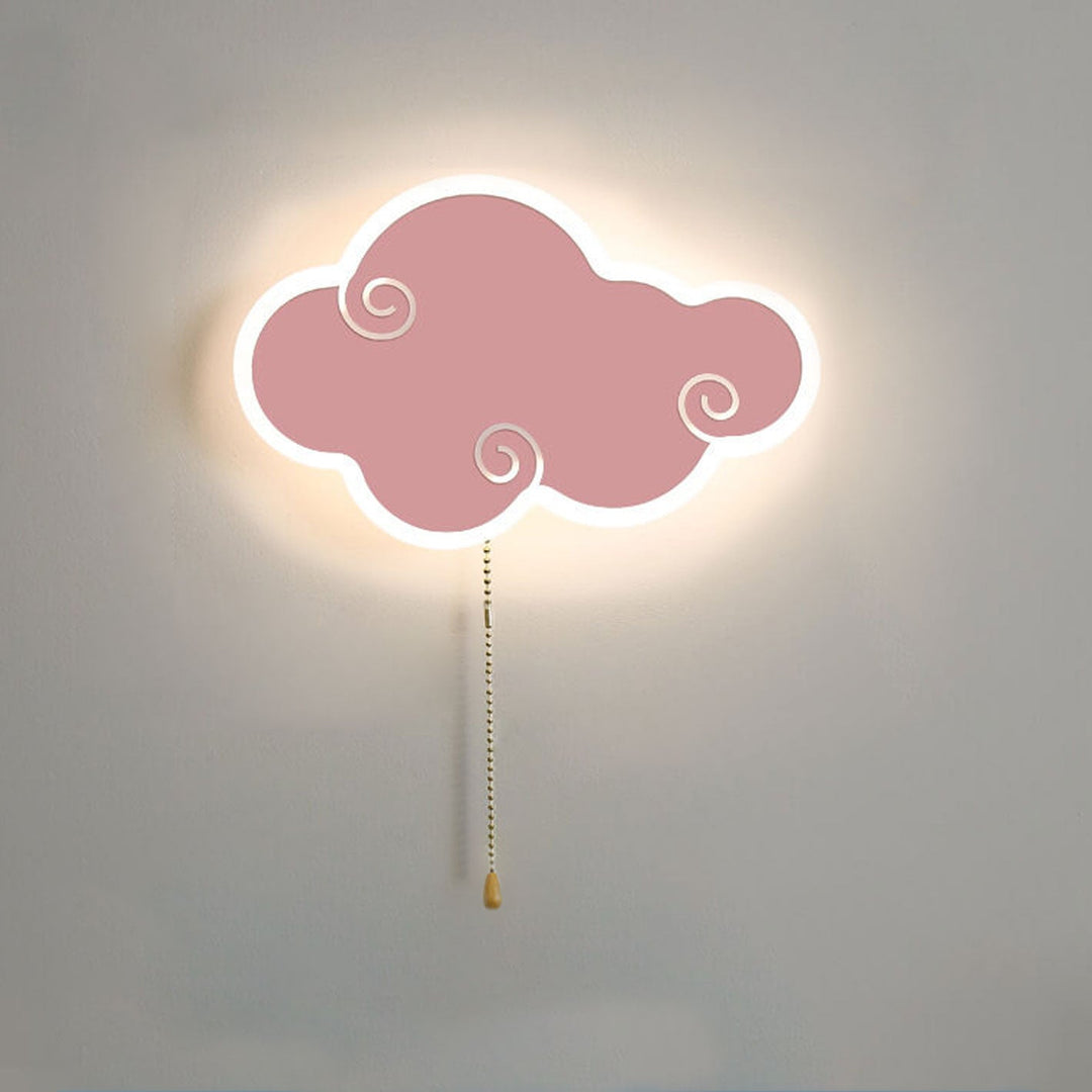 Conception de dessin animé de nuage simple nordique moderne applique murale à LED 