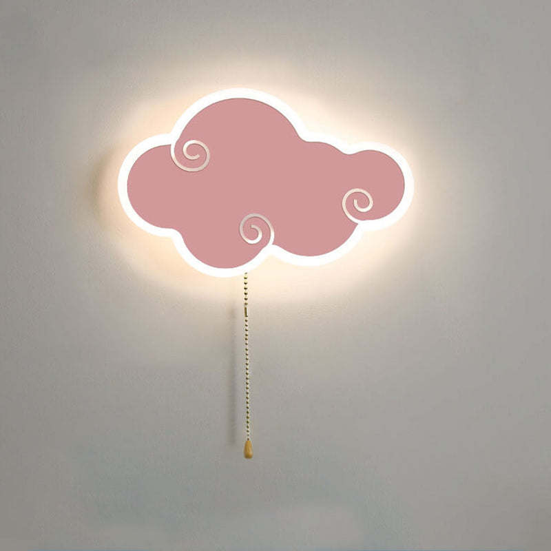 Moderne nordische einfache Wolken-Karikatur-Entwurfs-LED-Wand-Leuchter-Lampe 