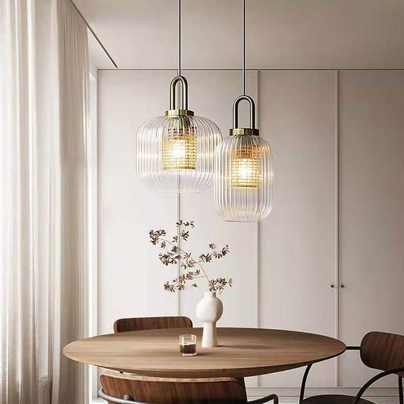 Industrial Vintage Oval Glass 1-Light Pendant Light