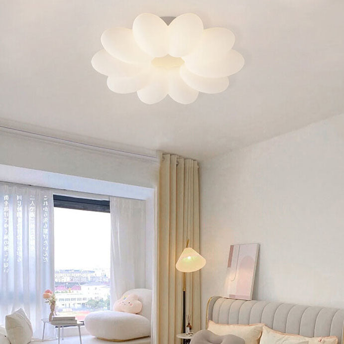 Modern Minimalist PVC Floral Shape LED Kids Flush Mount Ceiling Light