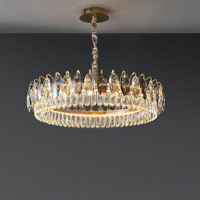 European Light Luxury Round Crystal LED-Kronleuchter