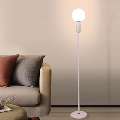 Nordic Minimalist Glass Ball Linear Base LED Standing Floor Lamp