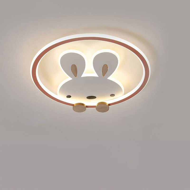 Kindliche moderne LED-Unterputzleuchte mit einfachem Cartoon-Kaninchen-Design 